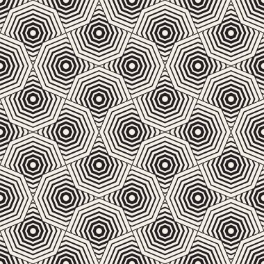 Vektör kusursuz desen. Soyut geometrik elementler tekrarlanıyor. Modaya uygun tek renkli arkaplan tasarımı.