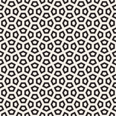 Vektör kusursuz desen. Soyut geometrik elementler tekrarlanıyor. Modaya uygun tek renkli arkaplan tasarımı.