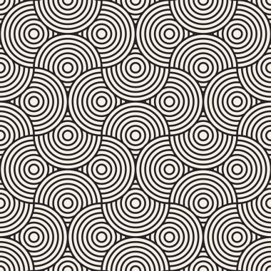 Vektör kusursuz desen. Soyut geometrik elementler tekrarlanıyor. Modaya uygun tek renkli arkaplan tasarımı.