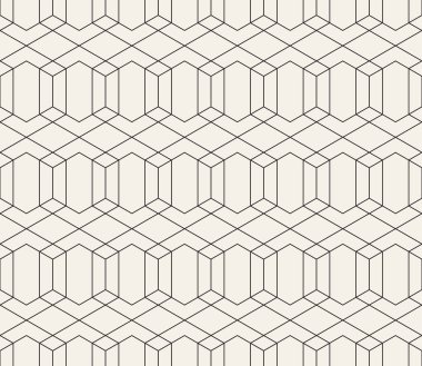Vektör kusursuz desen. Geometrik elementler tekrarlanıyor. Modaya uygun tek renkli soyut arkaplan tasarımı.