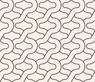 Vektör kusursuz desen. Geometrik elementler tekrarlanıyor. Modaya uygun tek renkli soyut arkaplan tasarımı.