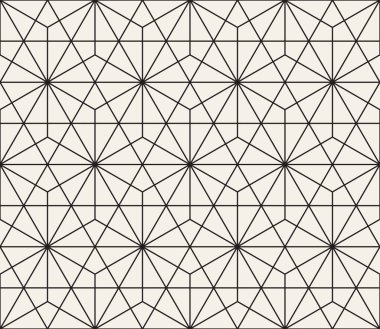 Vektör kusursuz desen. Geometrik elementler tekrarlanıyor. Modaya uygun tek renkli soyut arkaplan tasarımı.