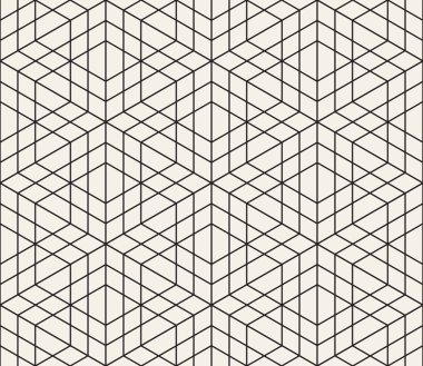 Vektör kusursuz desen. Geometrik elementler tekrarlanıyor. Modaya uygun tek renkli soyut arkaplan tasarımı.