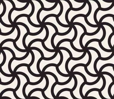 Vektör kusursuz desen. Geometrik elementler tekrarlanıyor. Modaya uygun tek renkli soyut arkaplan tasarımı.