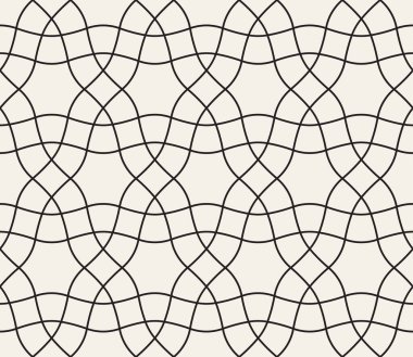 Vektör kusursuz desen. Geometrik elementler tekrarlanıyor. Modaya uygun tek renkli soyut arkaplan tasarımı.