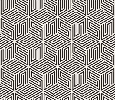 Vektör kusursuz desen. Geometrik elementler tekrarlanıyor. Modaya uygun tek renkli soyut arkaplan tasarımı.