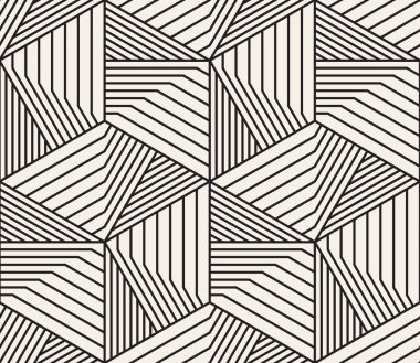 Vektör kusursuz desen. Geometrik elementler tekrarlanıyor. Modaya uygun tek renkli soyut arkaplan tasarımı.