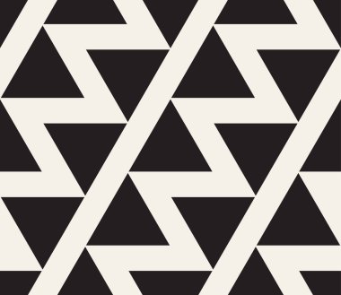 Vektör kusursuz desen. Geometrik elementler tekrarlanıyor. Modaya uygun tek renkli soyut arkaplan tasarımı.