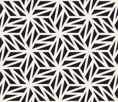 Vektör kusursuz desen. Geometrik elementler tekrarlanıyor. Modaya uygun tek renkli soyut arkaplan tasarımı.