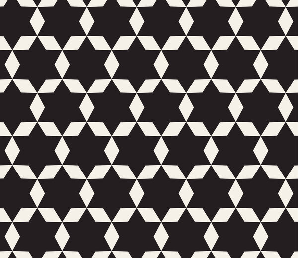 Векторный бесшовный шаблон. Повторяю геометрические элементы. Стильный монохромный абстрактный фон.