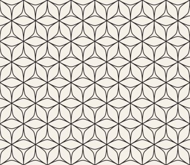 Vektör kusursuz desen. Geometrik elementler tekrarlanıyor. Modaya uygun tek renkli soyut arkaplan tasarımı.
