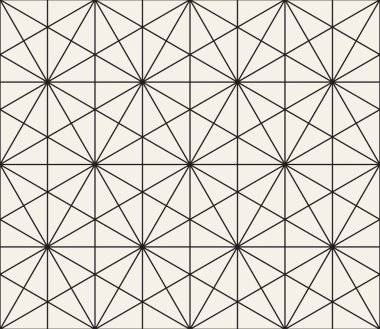 Vektör kusursuz desen. Geometrik elementler tekrarlanıyor. Modaya uygun tek renkli soyut arkaplan tasarımı.