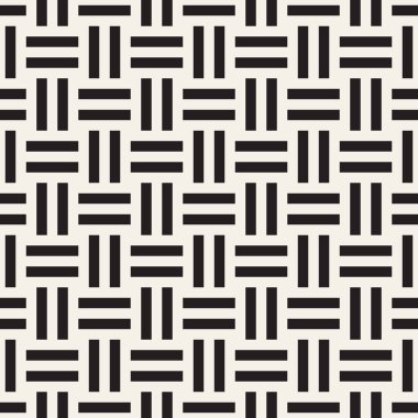 Vektör kusursuz desen. Geometrik soyut elementler tekrarlanıyor. Modaya uygun tek renkli arkaplan tasarımı.