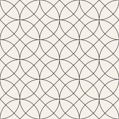 Vektör kusursuz desen. Geometrik soyut elementler tekrarlanıyor. Modaya uygun tek renkli arkaplan tasarımı.
