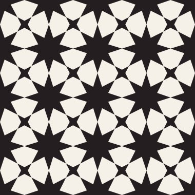 Vektör kusursuz desen. Geometrik soyut elementler tekrarlanıyor. Modaya uygun tek renkli arkaplan tasarımı.