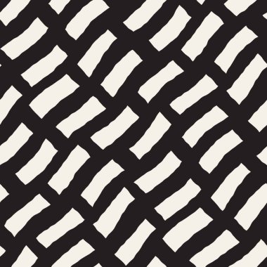 Vektör kusursuz desen. Geometrik soyut elementler tekrarlanıyor. Modaya uygun tek renkli arkaplan tasarımı.