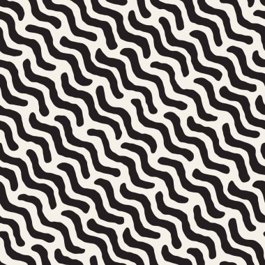 Vektör kusursuz desen. Geometrik soyut elementler tekrarlanıyor. Modaya uygun tek renkli arkaplan tasarımı.