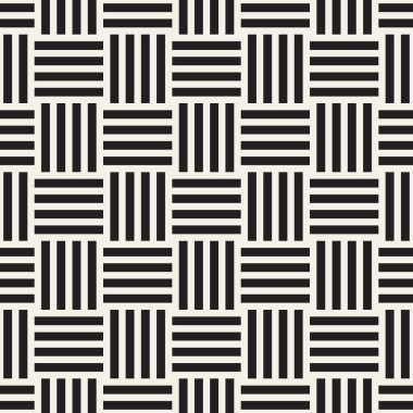 Vektör kusursuz desen. Geometrik soyut elementler tekrarlanıyor. Modaya uygun tek renkli arkaplan tasarımı.