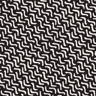 Vektör kusursuz desen. Geometrik soyut elementler tekrarlanıyor. Modaya uygun tek renkli arkaplan tasarımı.