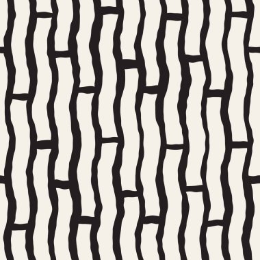 Vektör kusursuz desen. Geometrik soyut elementler tekrarlanıyor. Modaya uygun tek renkli arkaplan tasarımı.