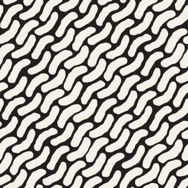 Vektör kusursuz desen. Geometrik soyut elementler tekrarlanıyor. Modaya uygun tek renkli arkaplan tasarımı.