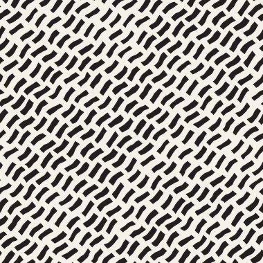 Vektör kusursuz desen. Geometrik soyut elementler tekrarlanıyor. Modaya uygun tek renkli arkaplan tasarımı.