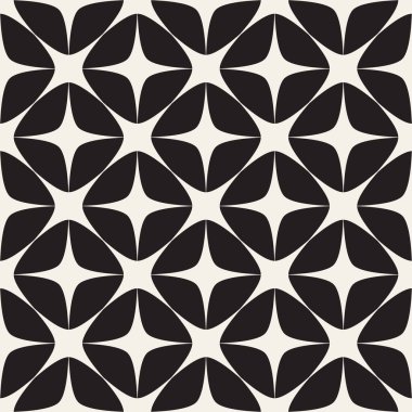 Vektör kusursuz desen. Geometrik soyut elementler tekrarlanıyor. Modaya uygun tek renkli arkaplan tasarımı.