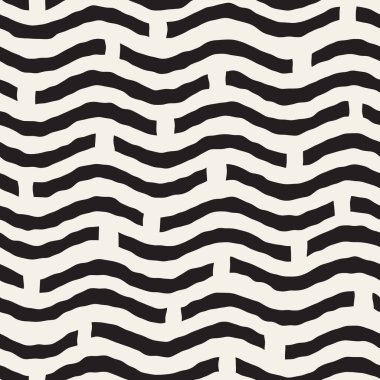 Vektör kusursuz desen. Geometrik soyut elementler tekrarlanıyor. Modaya uygun tek renkli arkaplan tasarımı.