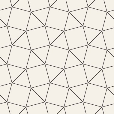 Vektör kusursuz desen. Geometrik soyut elementler tekrarlanıyor. Modaya uygun tek renkli arkaplan tasarımı.