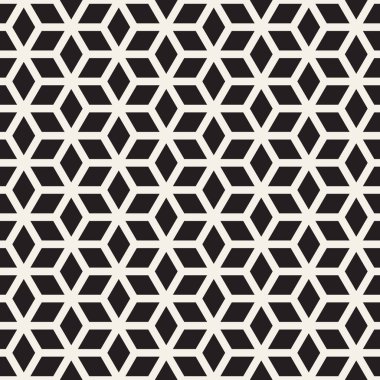 Vektör kusursuz desen. Geometrik soyut elementler tekrarlanıyor. Modaya uygun tek renkli arkaplan tasarımı.