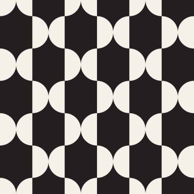 Vektör kusursuz desen. Geometrik soyut elementler tekrarlanıyor. Modaya uygun tek renkli arkaplan tasarımı.