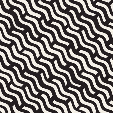 Vektör kusursuz desen. Geometrik soyut elementler tekrarlanıyor. Modaya uygun tek renkli arkaplan tasarımı.