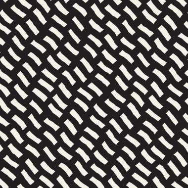 Vektör kusursuz desen. Geometrik soyut elementler tekrarlanıyor. Modaya uygun tek renkli arkaplan tasarımı.