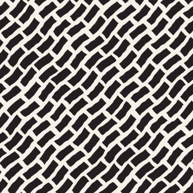 Vektör kusursuz desen. Geometrik soyut elementler tekrarlanıyor. Modaya uygun tek renkli arkaplan tasarımı.