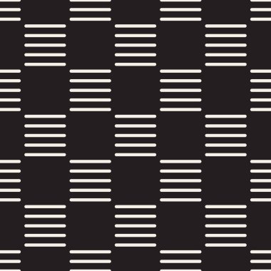 Vektör kusursuz desen. Geometrik soyut elementler tekrarlanıyor. Modaya uygun tek renkli arkaplan tasarımı.