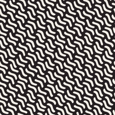 Vektör kusursuz desen. Geometrik soyut elementler tekrarlanıyor. Modaya uygun tek renkli arkaplan tasarımı.