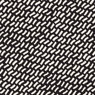 Vektör kusursuz desen. Geometrik soyut elementler tekrarlanıyor. Modaya uygun tek renkli arkaplan tasarımı.