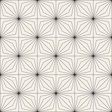 Vektör kusursuz desen. Geometrik soyut elementler tekrarlanıyor. Modaya uygun tek renkli arkaplan tasarımı.