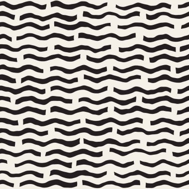 Vektör kusursuz desen. Geometrik soyut elementler tekrarlanıyor. Modaya uygun tek renkli arkaplan tasarımı.