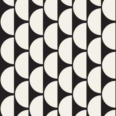 Vektör kusursuz desen. Geometrik soyut elementler tekrarlanıyor. Modaya uygun tek renkli arkaplan tasarımı.