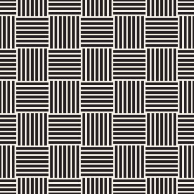 Vektör kusursuz desen. Geometrik soyut elementler tekrarlanıyor. Modaya uygun tek renkli arkaplan tasarımı.