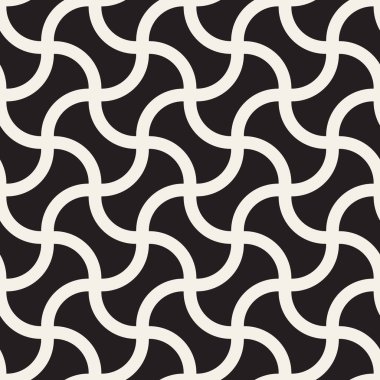 Vektör kusursuz desen. Geometrik soyut elementler tekrarlanıyor. Modaya uygun tek renkli arkaplan tasarımı.