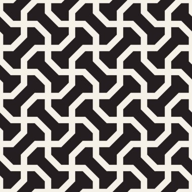 Vektör kusursuz desen. Geometrik soyut elementler tekrarlanıyor. Modaya uygun tek renkli arkaplan tasarımı.