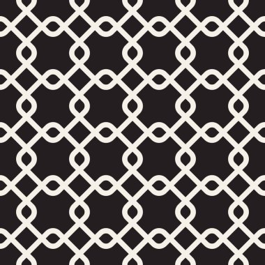 Vektör kusursuz desen. Geometrik soyut elementler tekrarlanıyor. Modaya uygun tek renkli arkaplan tasarımı.