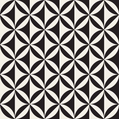 Vektör kusursuz desen. Geometrik soyut elementler tekrarlanıyor. Modaya uygun tek renkli arkaplan tasarımı.
