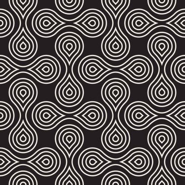 Vektör kusursuz desen. Geometrik soyut elementler tekrarlanıyor. Modaya uygun tek renkli arkaplan tasarımı.