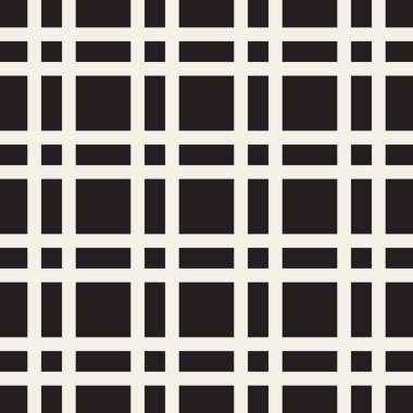 Vektör kusursuz desen. Geometrik soyut elementler tekrarlanıyor. Modaya uygun tek renkli arkaplan tasarımı.