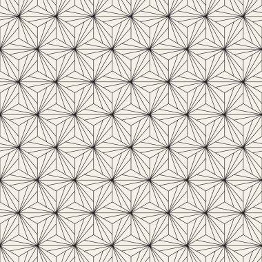 Vektör kusursuz desen. Geometrik soyut elementler tekrarlanıyor. Modaya uygun tek renkli arkaplan tasarımı.