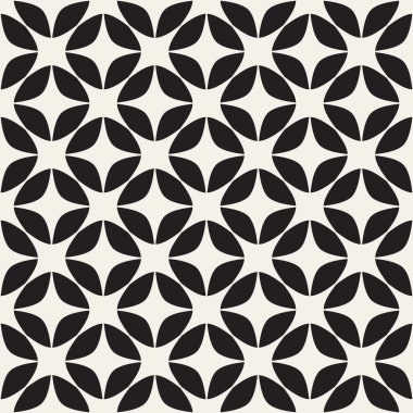 Vektör kusursuz desen. Geometrik soyut elementler tekrarlanıyor. Modaya uygun tek renkli arkaplan tasarımı.