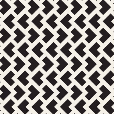Vektör kusursuz desen. Geometrik soyut elementler tekrarlanıyor. Modaya uygun tek renkli arkaplan tasarımı.